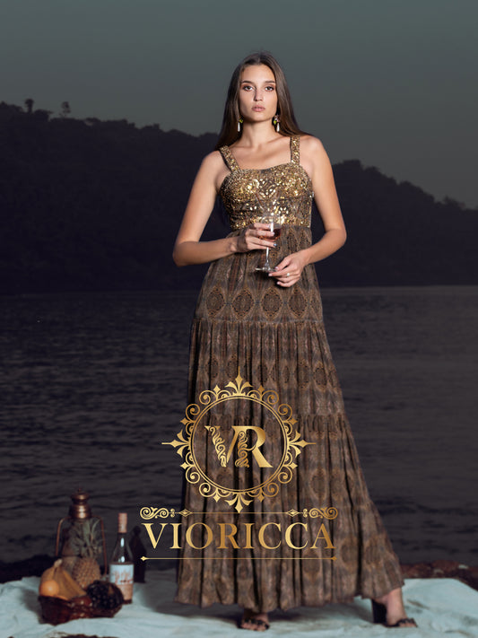 Venus — Signature Hand Embellished Long Dress