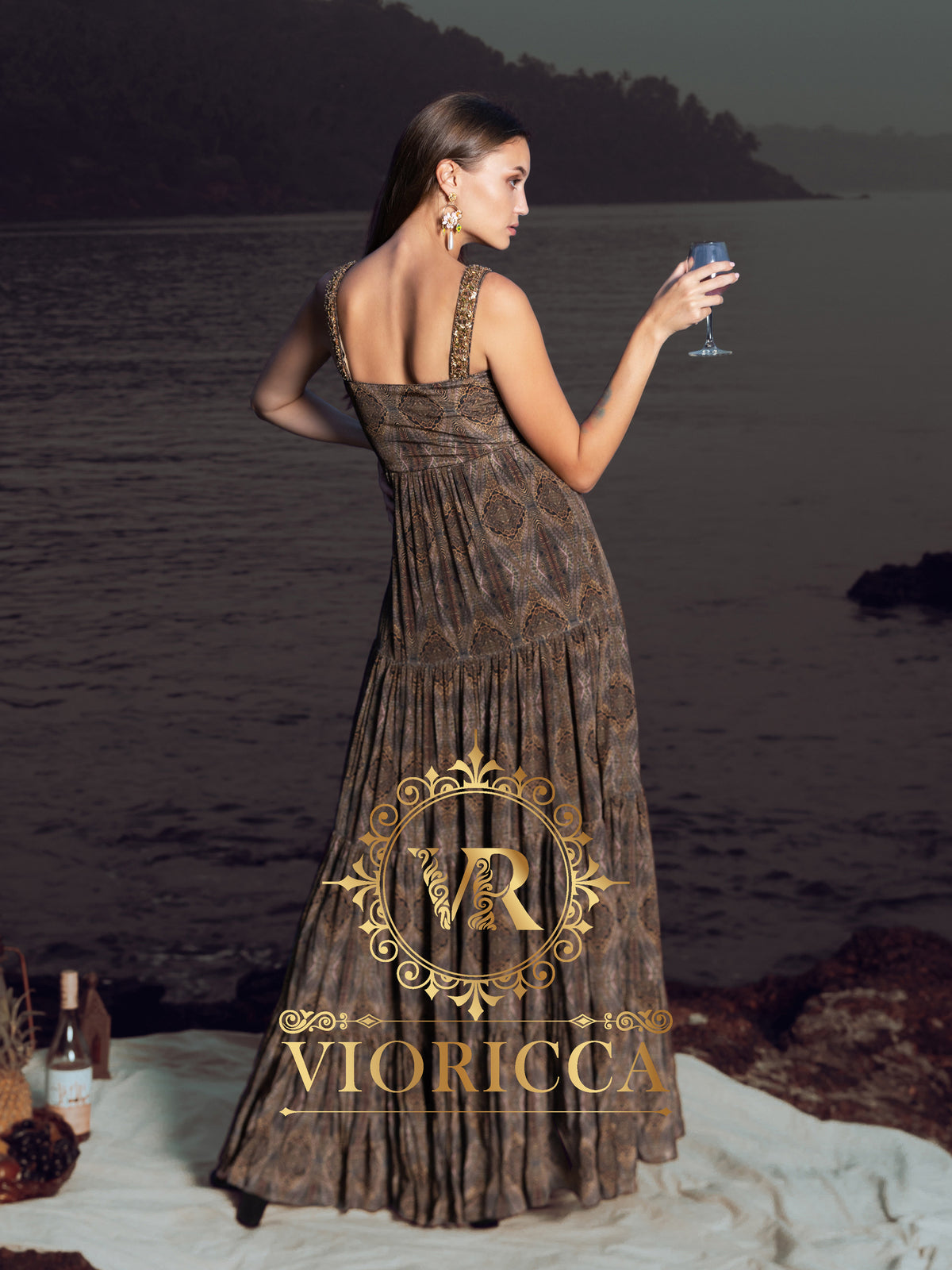 Venus — Signature Hand Embellished Long Dress